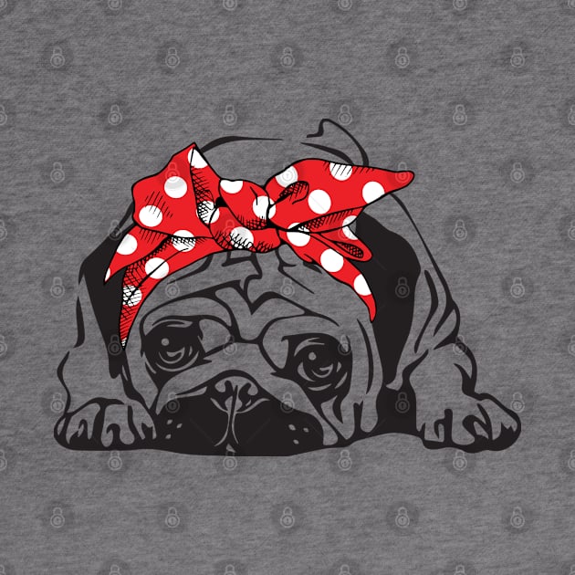 Pug Bandana by LotusTee